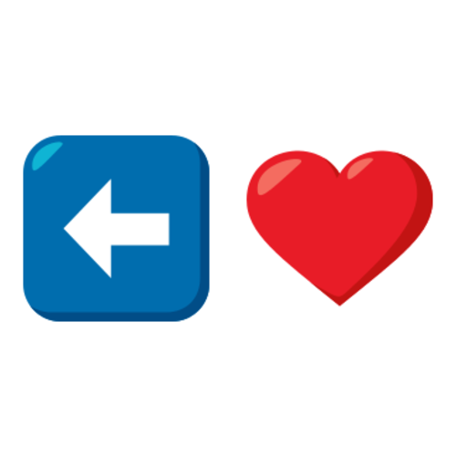 ⬅❤ Emoji Domain EmojiOne rendering